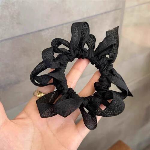 Dongdaemun Style Korean Bow Bun Hair Band, Women's Hair Ties