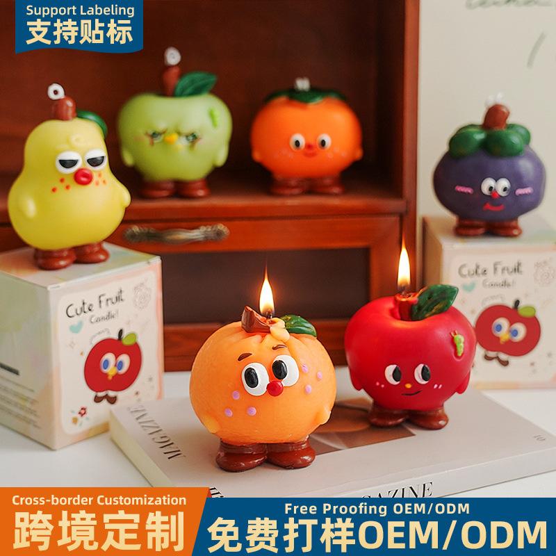 伴手礼果香蜡烛批发可爱创意蜡片