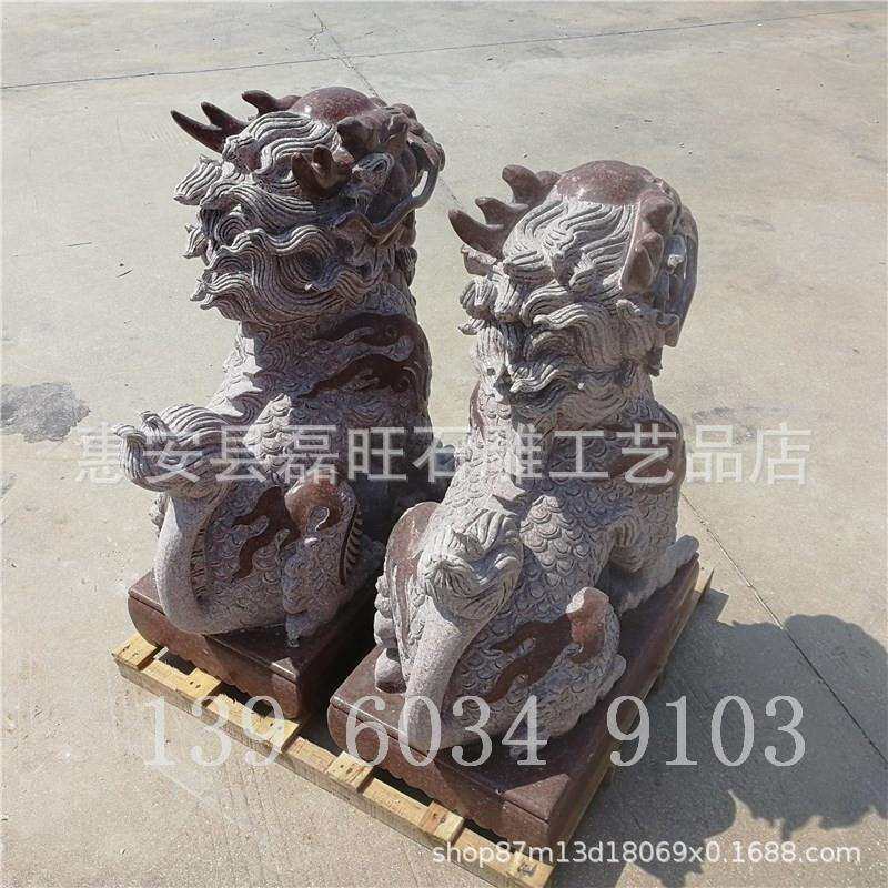 福建厂家现货供应石雕麒麟 麒麟雕刻 门口麒麟 大理石麒麟石雕