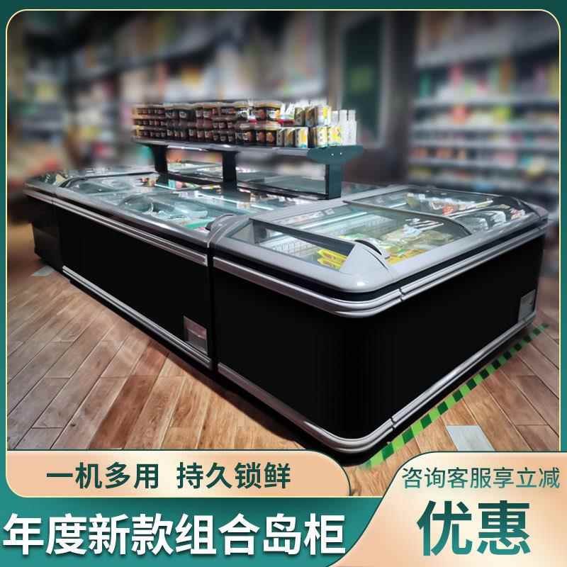 超市组鲜合岛海丸子冻DG-A柜雪糕冰淇淋水饺汤商圆卧柜式用冷冻展