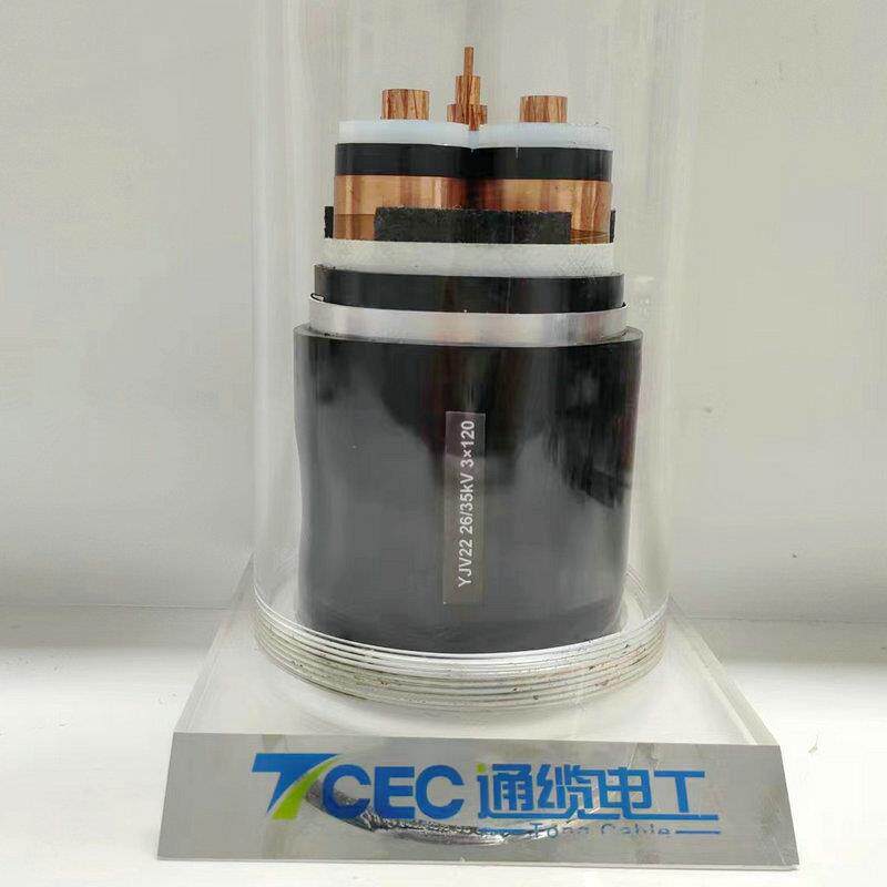 国标通缆电工铜芯电线带铠装阻燃耐火护套线ZR-YJV22高压电力电缆