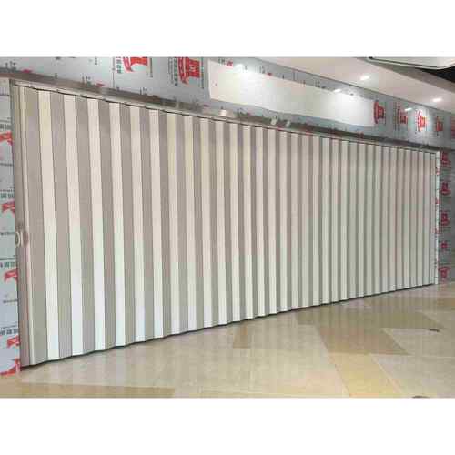 推叠拉简易折门PVECMC空色白免打孔节约间吊轨门