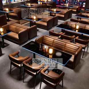 需定制酒吧清吧卡座沙发组合音乐小酒馆烧烤餐吧咖啡厅西餐厅台球