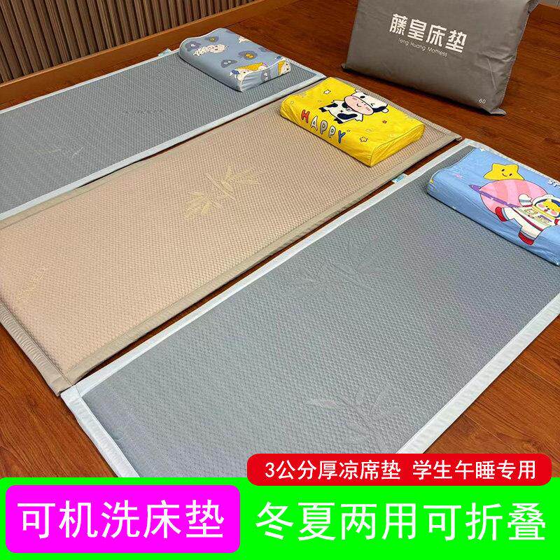 藤皇可机洗床垫学生午睡垫双面冬夏四季打地舖睡垫凉豆豆儿童床垫