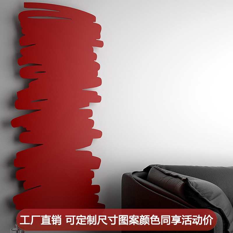 现代实物装饰画立体木雕红色手绘抽象创意玄关走廊楼梯间高级挂画图片