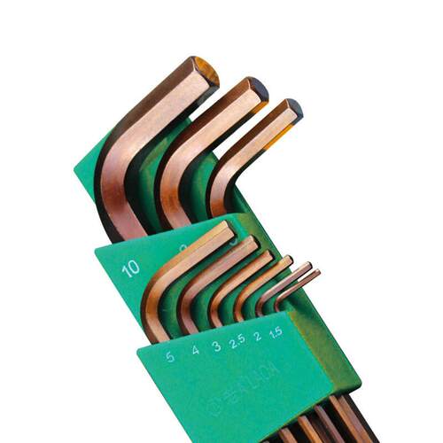 老A LA312309 加长平头内六角扳手套装 S2合金钢公制9件套
