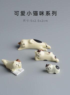 新款直销日系杂货ZAKKA可爱猫咪拍摄道具树脂工艺品桌面小摆件家