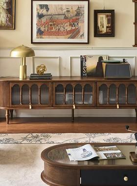 【浮光电视柜】法式复古实木电视柜客厅小户型中古家用置物电视柜