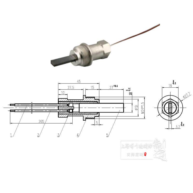 氮化硅点火器 氮化硅发热头高温点火器 GTTK24E5B/GTCQ-D24C24V23