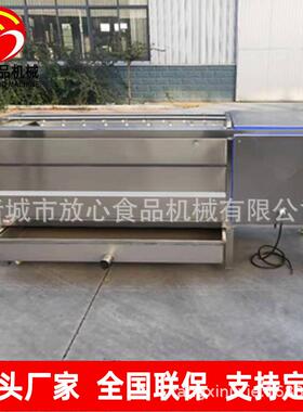 厂家直销大姜清洗机土豆马铃薯去皮清洗机芋头不锈钢毛辊清洗机