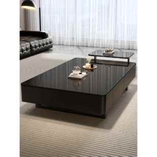 桦崟意式茶几客厅家用小户型2025轻奢高级感实木茶几电视 柜 组合茶几 桌摆件饰品床笠拉车