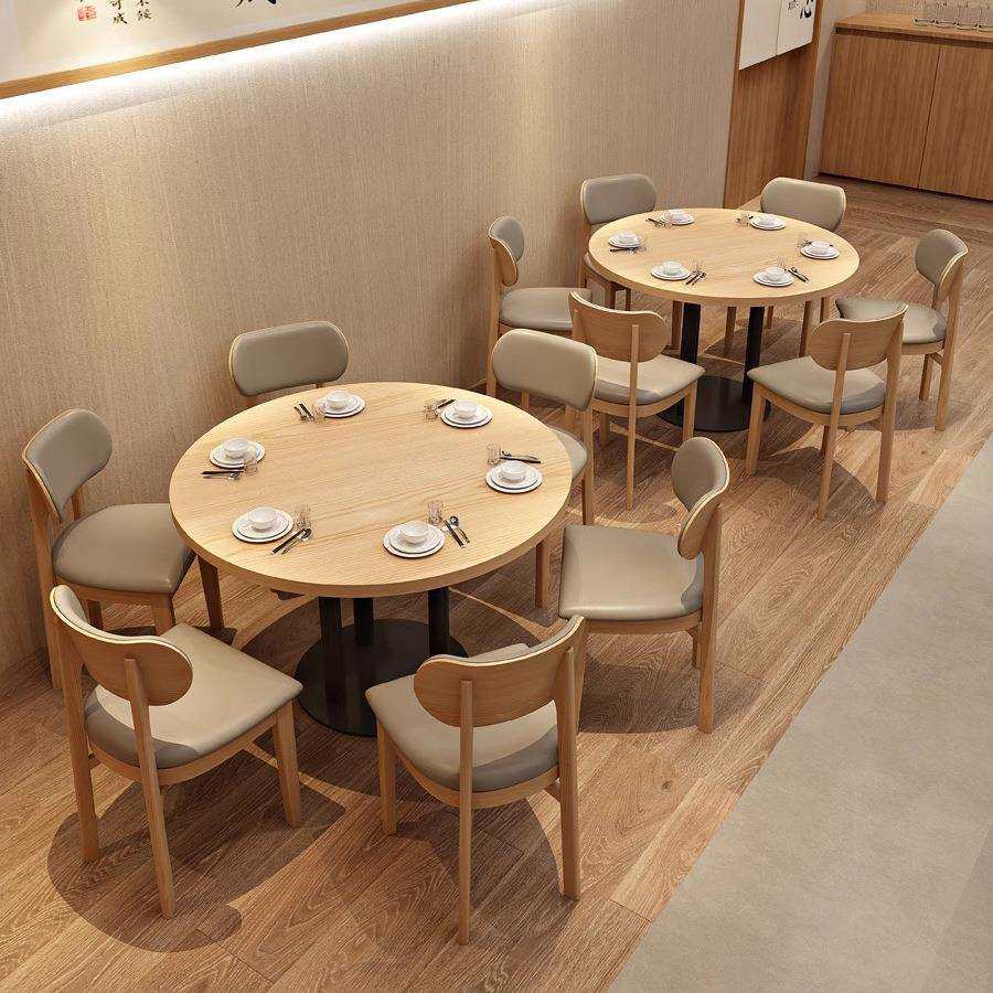 面馆快餐店桌椅组合主题餐厅茶餐厅椅子简餐小吃店餐饮桌椅商用