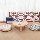 小I1现代飘TM 窗小桌实木迷你圆桌矮桌榻榻米简约子小茶 yz003中式