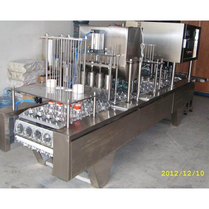 果汁饮料塑料杯灌装封口机纸杯装酸奶灌装封口机全自动封口机