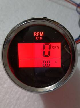 黑色转速计时表52mm可感应6齿到300齿可调节速比接发电机w12v24v