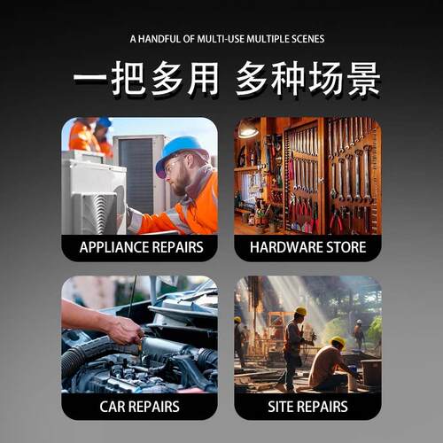【LLNDEI】工业级耐用加厚铬钒钢两用扳手开口梅花汽修维修工具