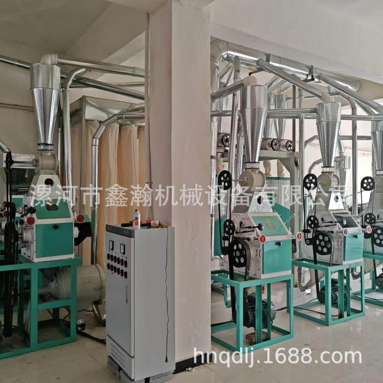 五台组磨粉机成套面粉加工一次性出粉 平筛自然筛理 面粉品质保证