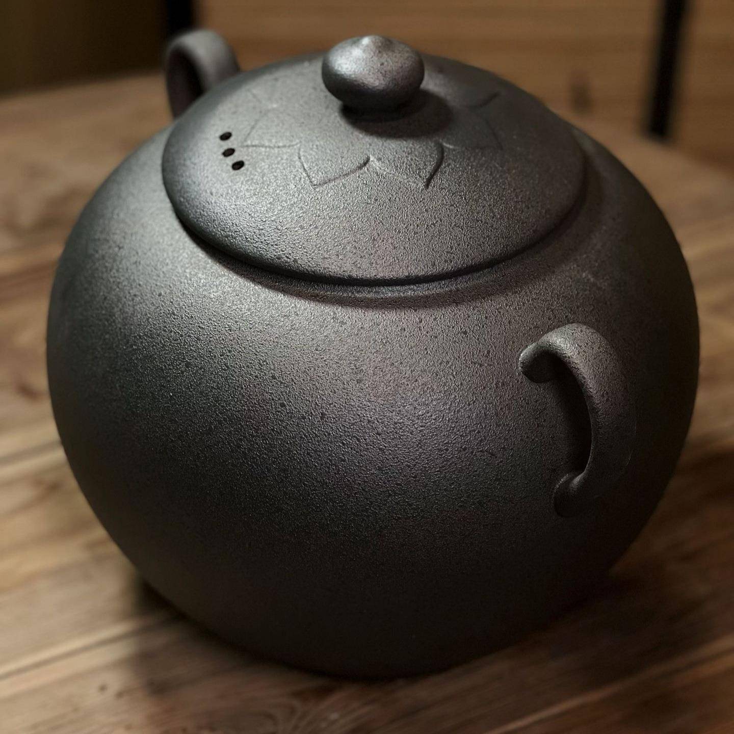 新中式茶馆煮茶釜炭AL100732大容量罐煮茶耐高温煮茶熬桶粥养生火