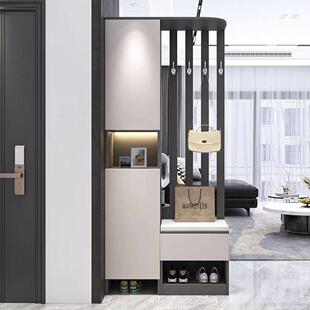 鞋柜门口一体柜大容量入户门口鞋柜坐凳衣帽架一体入门玄关柜