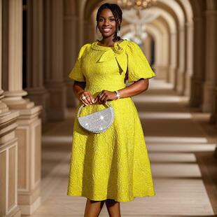 with dress large code skirt Fabric word flower