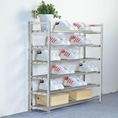 不锈钢鞋 架家用门口10多层学生宿舍出租房用加厚结实耐用卡扣组装