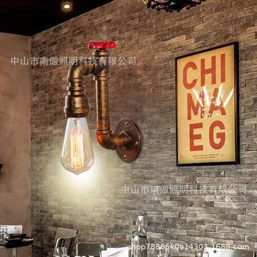 led壁灯北欧美式后现代客厅灯卧室床头灯走廊过道复古壁灯