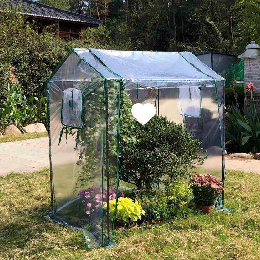 植物温室户罩花房防风防外雨暖房保温家用冬SWO季庭院阳光房家庭