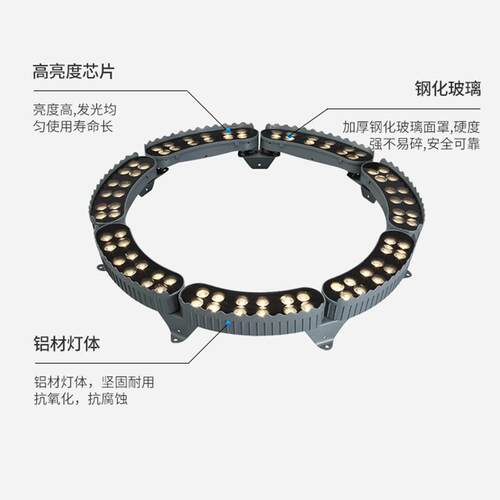 LED树灯抱柱灯抱链条户外林防水环形LED抱树抱箍射灯景灯观园七彩