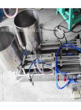 双头半自动活塞式灌装机单独控制灌装量自动卧式液体灌装机