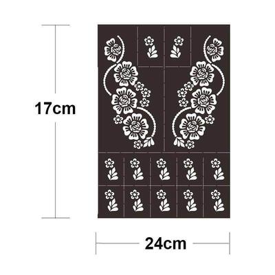 Tattoo Templates Hands/Feet Henna Temporary Tattoo Stencils