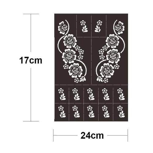 Tattoo Templates Hands/Feet Henna Temporary Tattoo Stencils