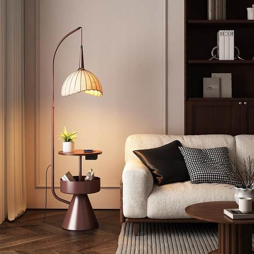 古卧室床头柜柚灯子灯氛围沙发旁置物架一体复古中风客935厅落台