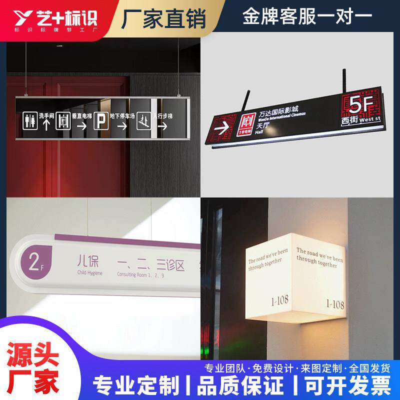 吊牌灯箱地下车库停车场医院商场发光指示牌镂空灯箱定制导视灯箱