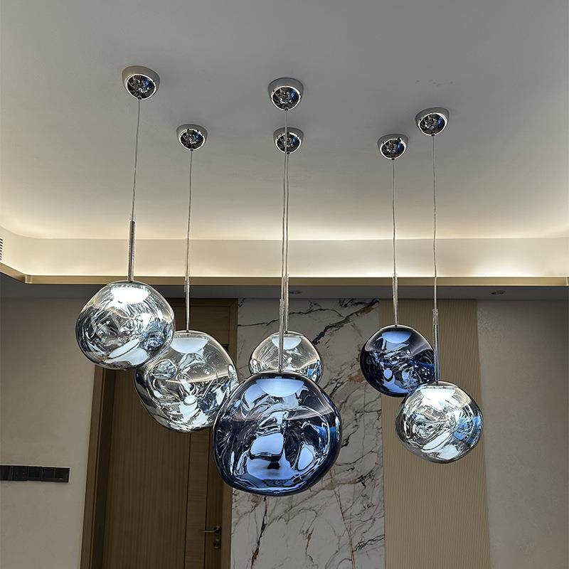 后现代熔岩吊灯挑空客厅餐厅灯装饰创意loft公寓别墅复式楼梯吊灯