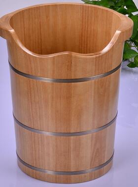 木PWW风泡脚家木木桶用实洗脚50高桶深桶橡木足浴盆木盆厂家
