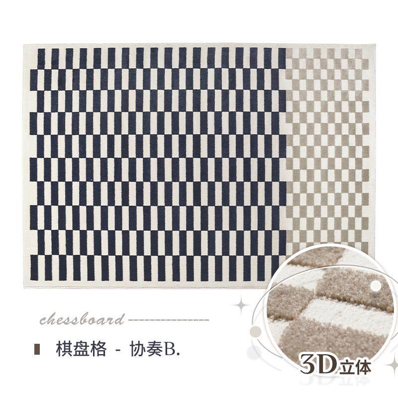 正品新品KNZAE地KI 经典棋盘几格美式复古加厚立体卧室沙发茶客厅