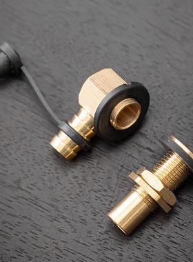 茶盘铜嘴茶台出水口茶具零配件实木铜接头排水铜管下水漏水转接头