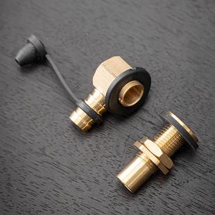 茶盘铜嘴茶台出水口茶具零配件实木铜接头排水铜管下水漏水转接头