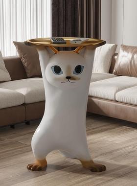 高档落艺术猫咪客厅地型电视柜沙发旁边软装饰品搬家开业大送礼物