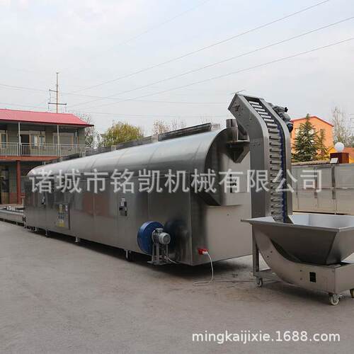 大型子连续式炒货磁机 腰KRY果瓜电水炒货机流线 不锈钢滚筒炒货