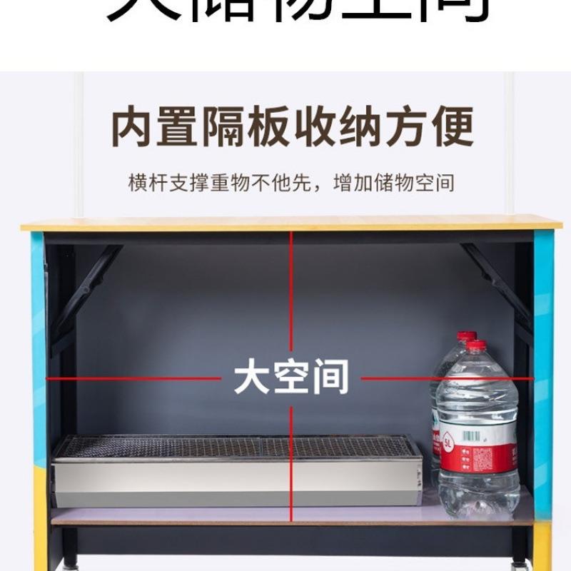 夜市摆烤摊烧小肠小ATQ推车冰粉吃地带摊位出摊餐车可折叠桌子轮
