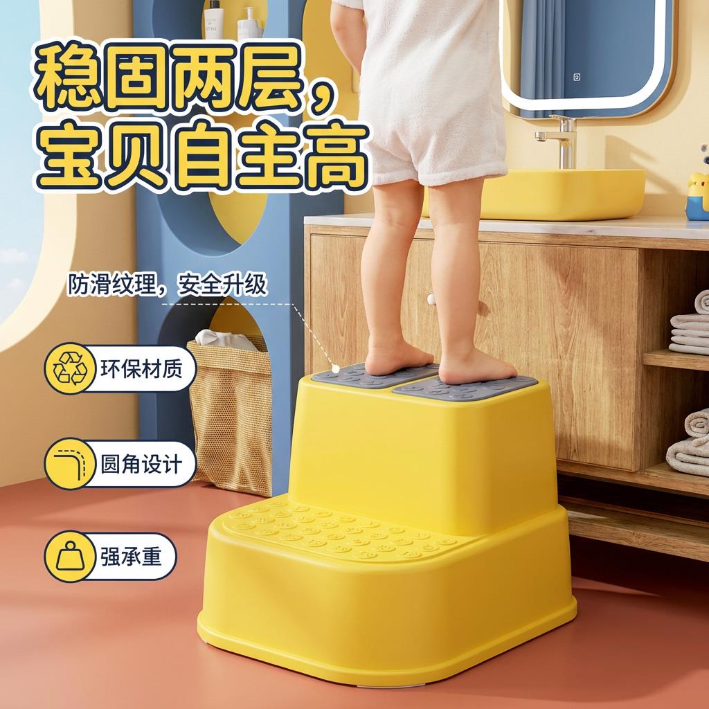 儿童洗手踩脚凳小楼梯小板凳宝宝洗脸垫脚凳喂奶洗漱台阶脚踏凳
