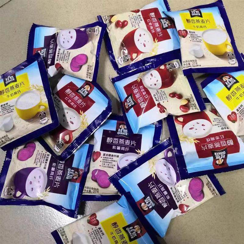 醇香燕麦片540g独立包装即食免煮牛奶高钙红枣高铁紫薯味早餐食品