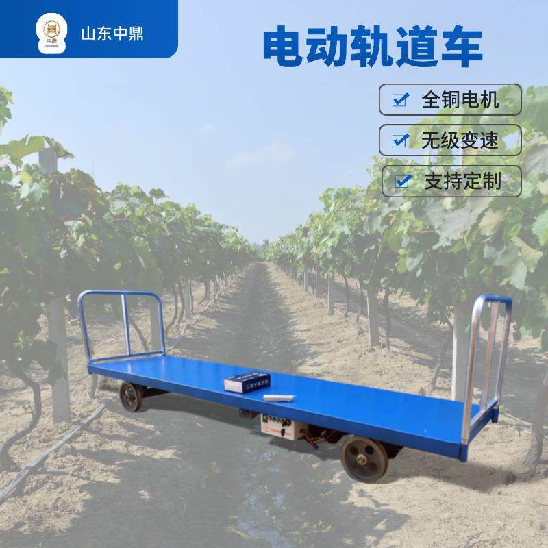 搬运车拖车劳动车葡萄园小板车万向轮农用电动手推车双轨运输车