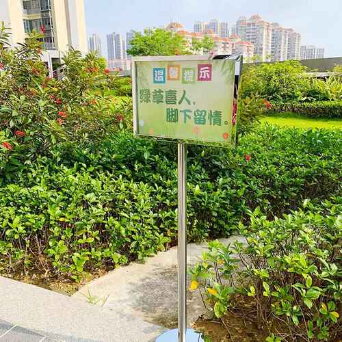不锈钢立牌展示牌水牌立式指示牌a3展示架户外导向牌a4仓库标识牌