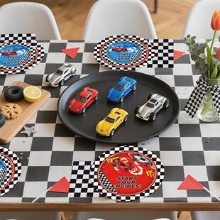 Plates 赛车主题派对装 Cups Paper Birthday 扮用品纸盘纸杯 Cars