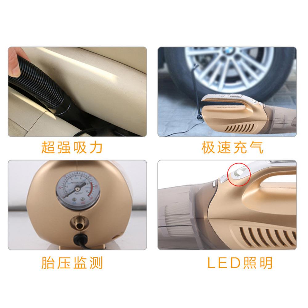 手持车载吸尘器便携式超强大吸力汽车专用照明吸尘器充气泵二合一