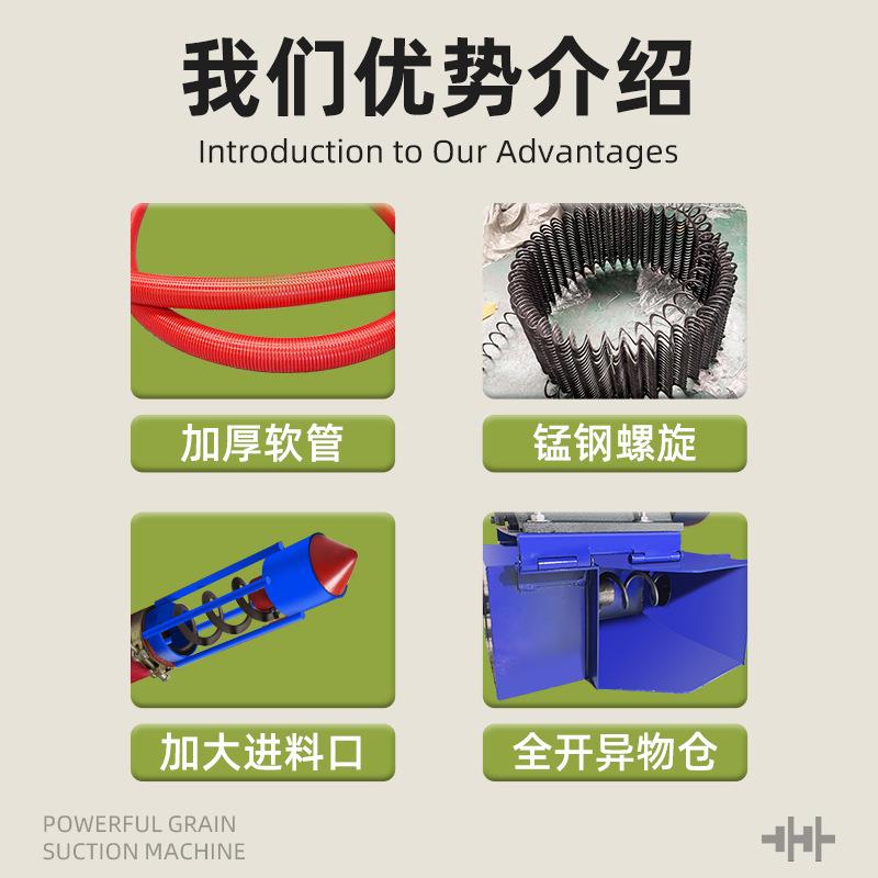 小型家载绞龙上料机吸力用玉米NRF稻谷小麦抽粮机软车管粉末吸料