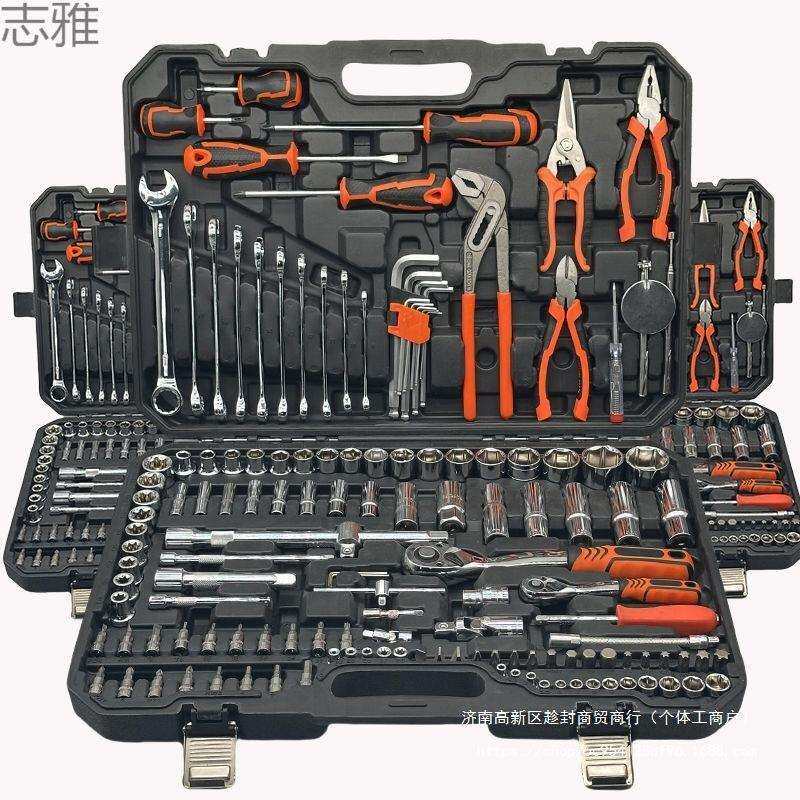 汽修套装机修扳手套筒组合箱汽车维修多功能工具全套