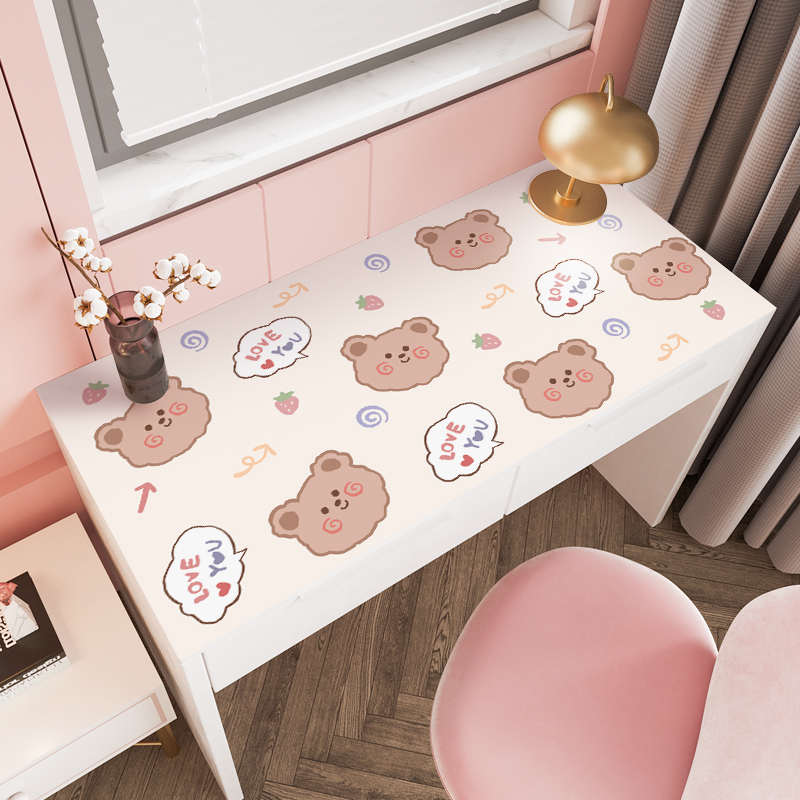 宿舍书桌可爱少女心日系桌布ins风学生皮革防水防油pvc学习桌桌垫